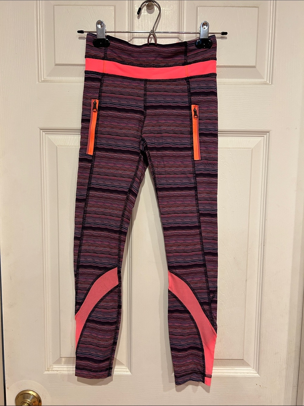 lululemon athletica Purple Leggings with Pink Accents